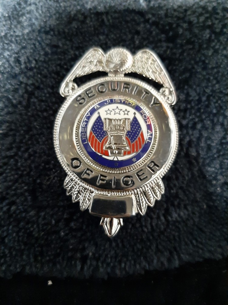 Security Officer Patch Silver Tone