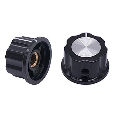 Silver Tone Potentiometer Knobs 4mm Shaft