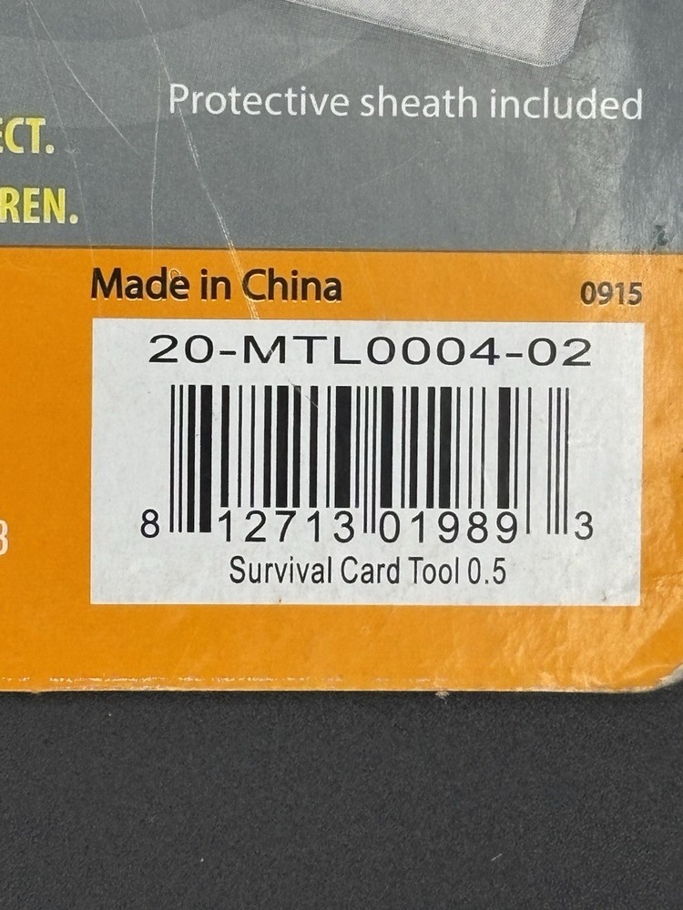 UST Pocket Sized Survival Card Tool - Multi-Tool - 11 tools