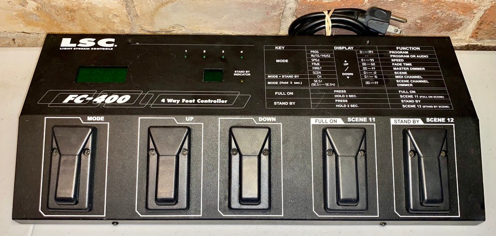 LSC Light Stream Controls FC-400 4 Way Foot Controller Tested Working