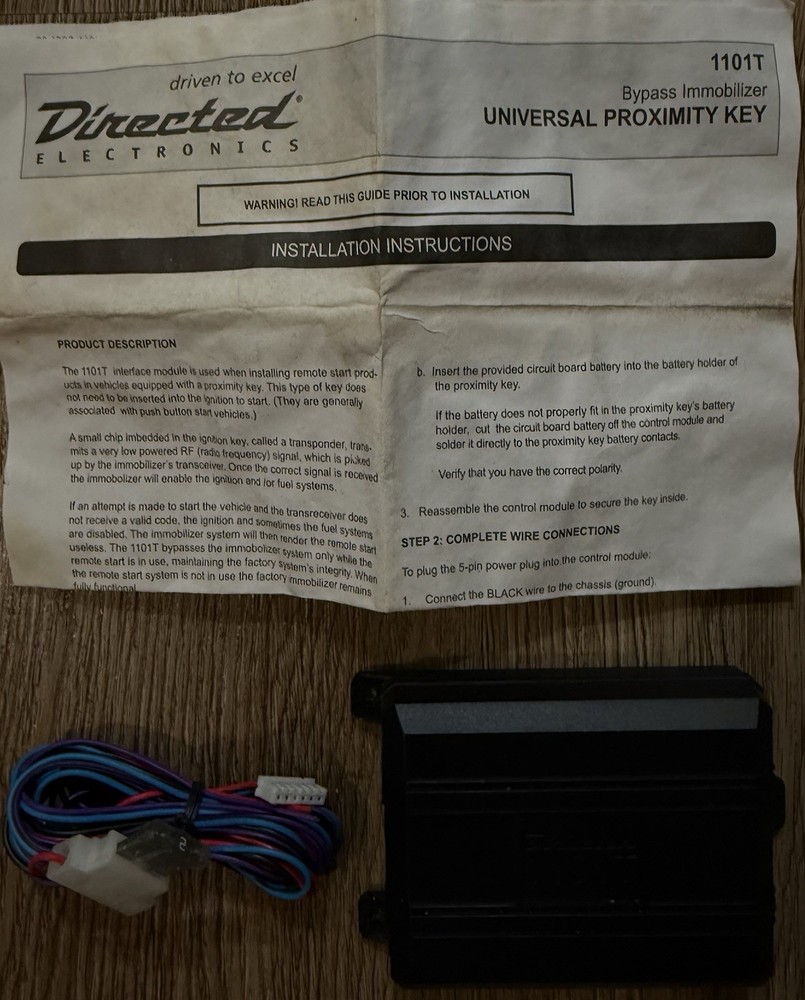 DIRECTED 1101T UNIVERSAL PROXIMITY KEY BYPASS MODULE