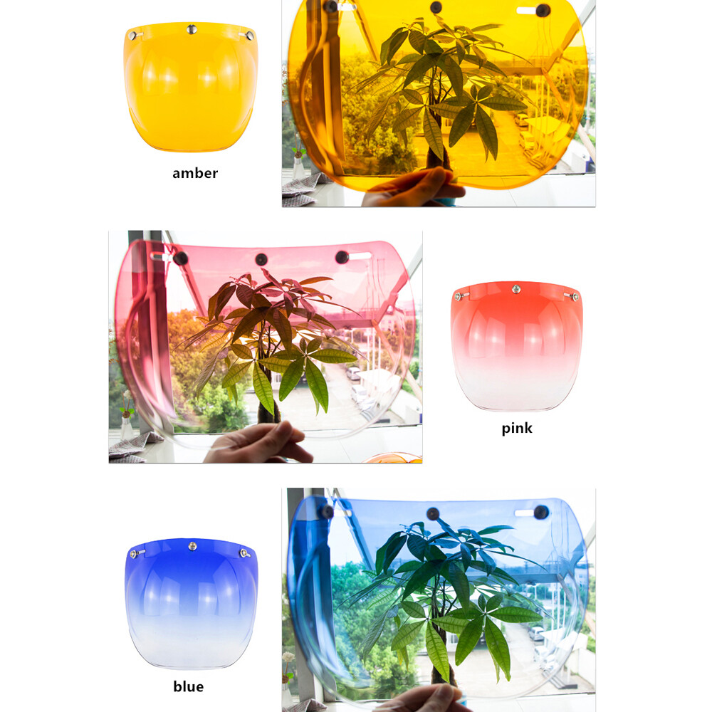 Open Face Helmet Visor Motorcycle Helmets Bubble Visor Flip Up Motorcycles Visor