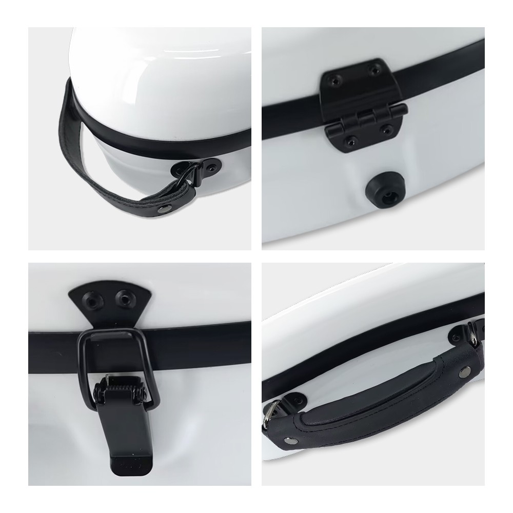 Advanced Viola Case Carbon Fiber Scratch-resistant Viola Box Strong Light White