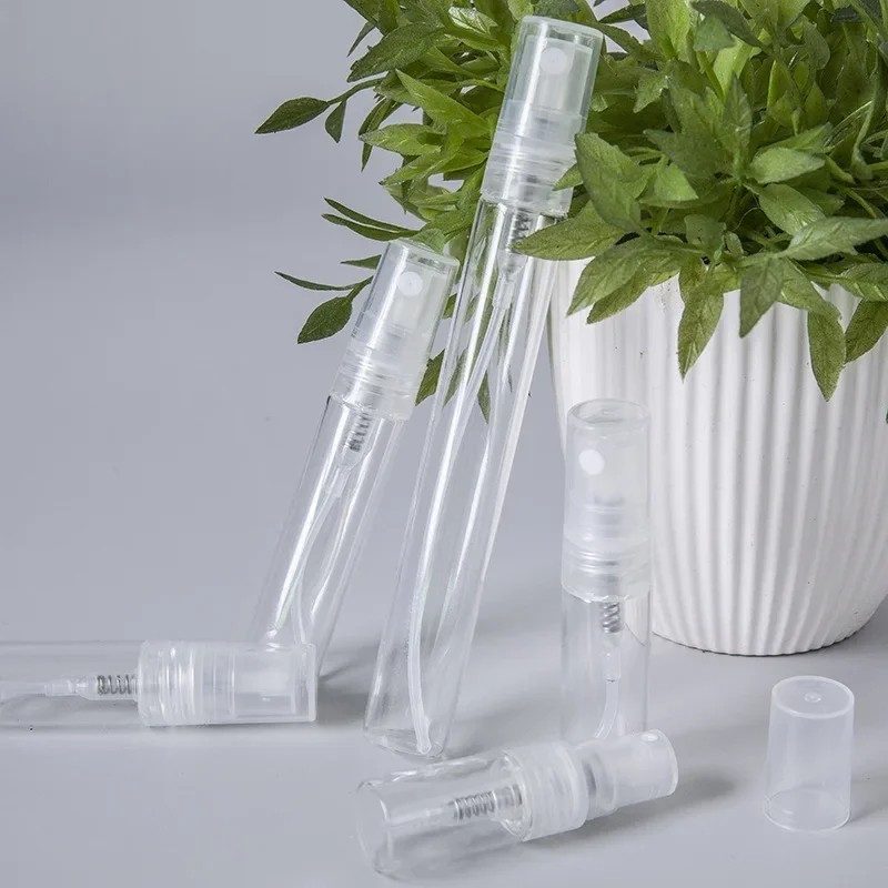 60Pcs - Empty Refillable Travel Glass Perfume Bottle With Spray Atomizer