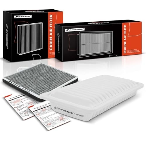 2-PC Engine & Cabin Air Filter with Activated Carbon Compatible with Scion tC