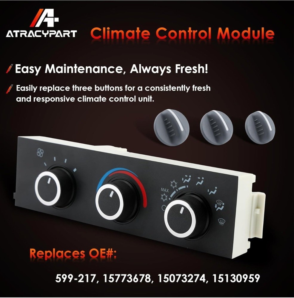 599-217 Climate A/C Control Module, Compatible with 1996-2020 Chevy GMC