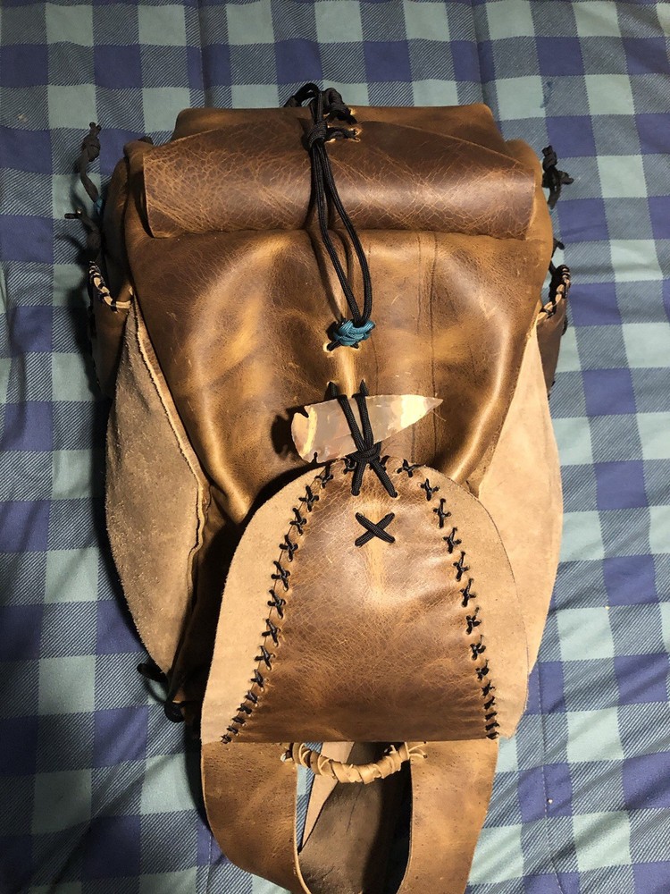Leather Backpack Survival Pack Genuine High Quality Leather