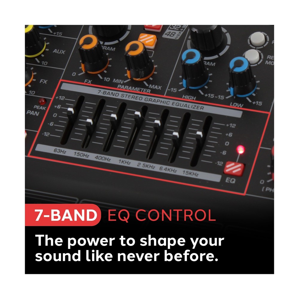 PYLE 12-Channel Bluetooth Studio Audio Mixer - DJ Sound Controller Interface ...