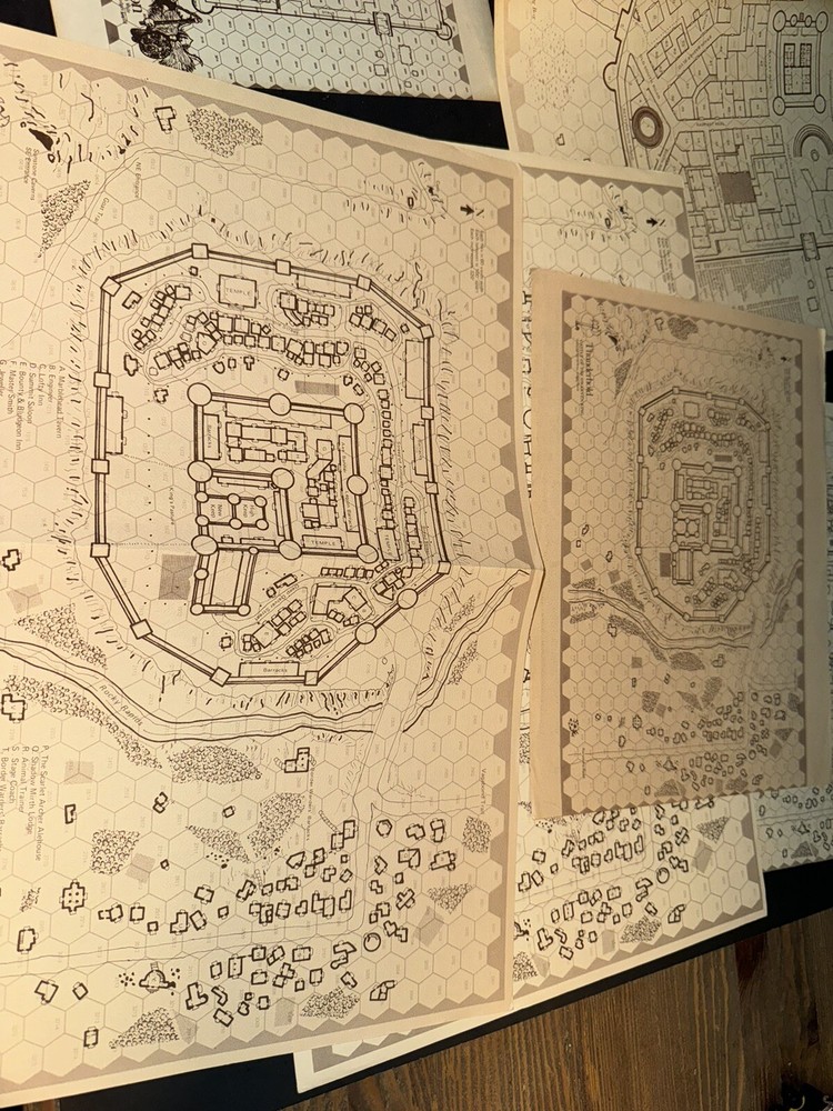 1976 THUNDERHOLD map JUDGES GUILD CASTLE DWARVEN KING DUNGEON DRAGONS DnD Modron