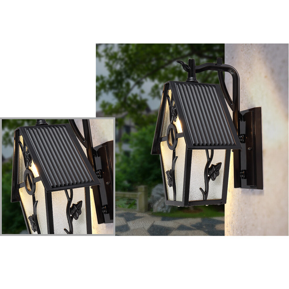 Rustic Outdoor Wall Light Lantern Wall Mounted Sconce Lamp FIxture for Garden