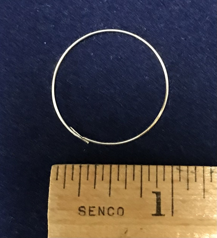 1 inch Wire Hoops, Silver Plated (White) 720pcs