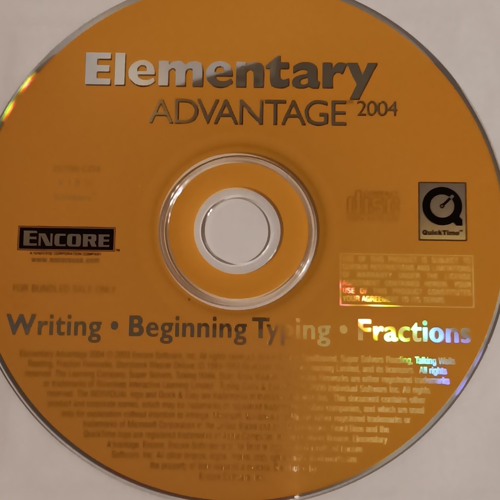 Lot of 8 ENCORE Elementary Advantage 2004 CD Software Discs, Used, Tested