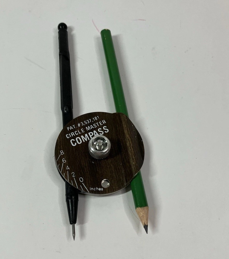 Circle Master Compass Brown Educational Drawing Tool Drafting / Art / Shop Work