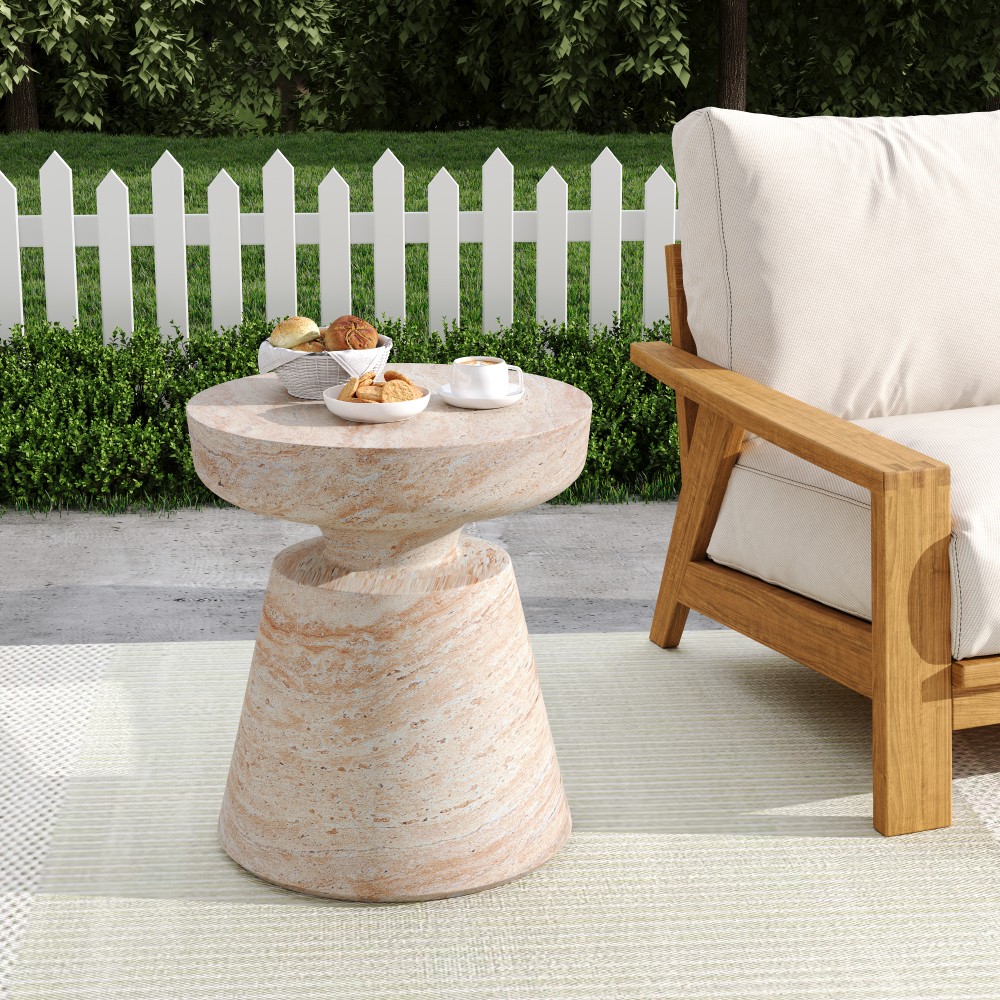 Outdoor Indoor Light Weight Concrete Side Table