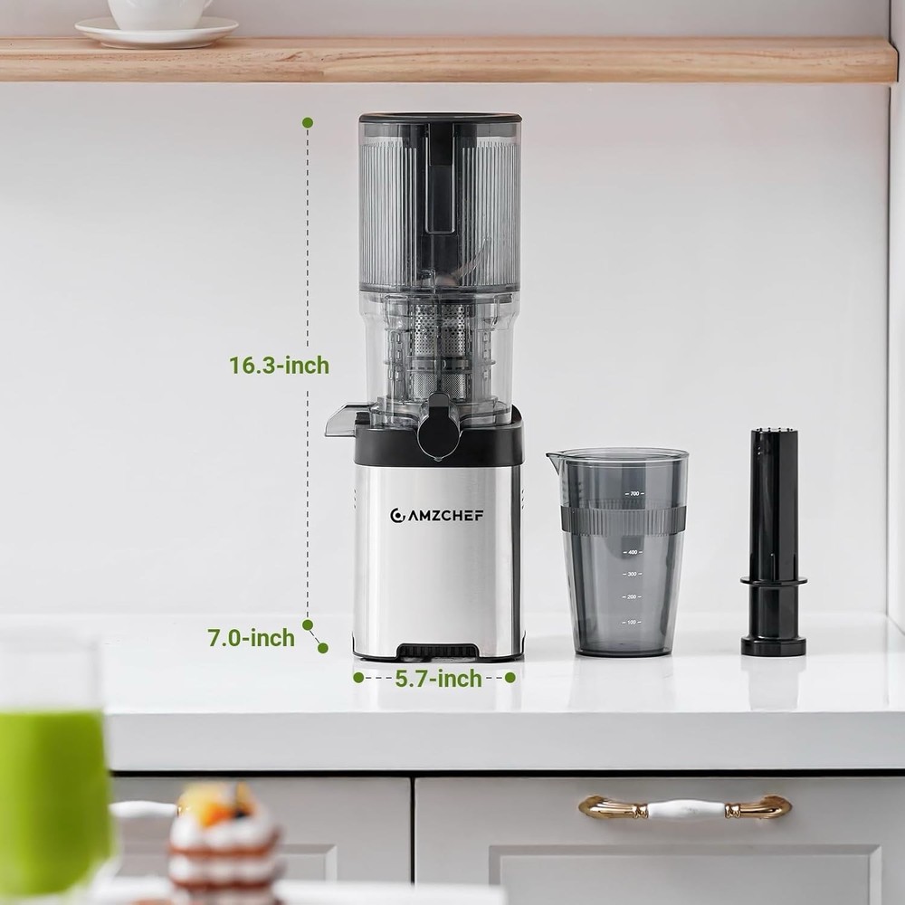 Cold press Juicer Machines with 5.2" Extra Self-Feeding