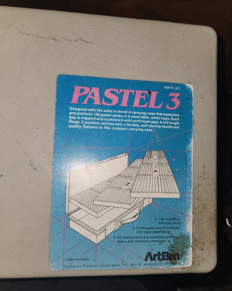 Pastel 3 Art Bin Storage Case For Pastels