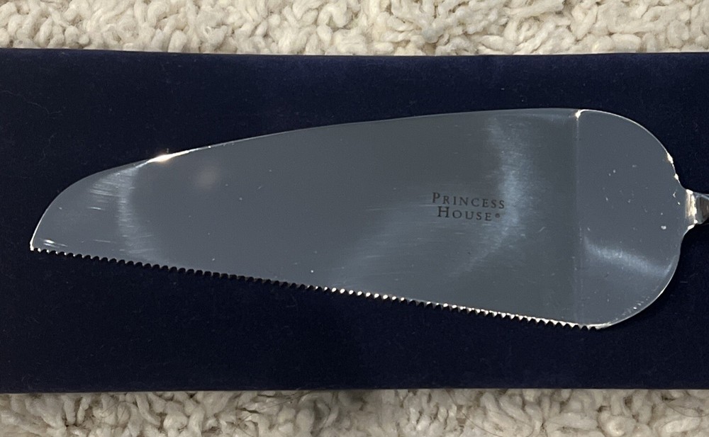 Princess House Stainless Crystal Handle Cake/Pie Server Case Wedding
