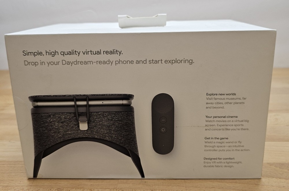 Google Daydream View Virtual Reality VR Headset Gray New