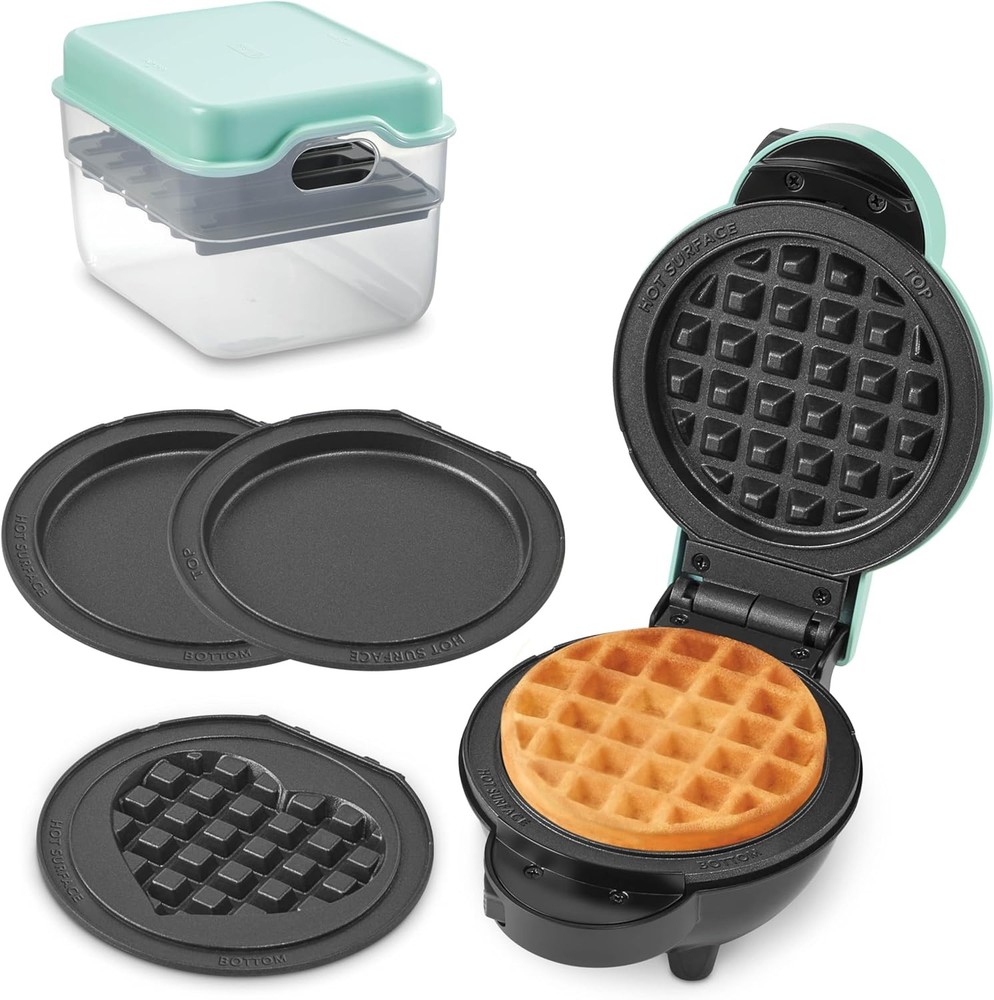 MultiMaker® Mini System Compact Waffle Maker Family Breakfasts Removable Griddle