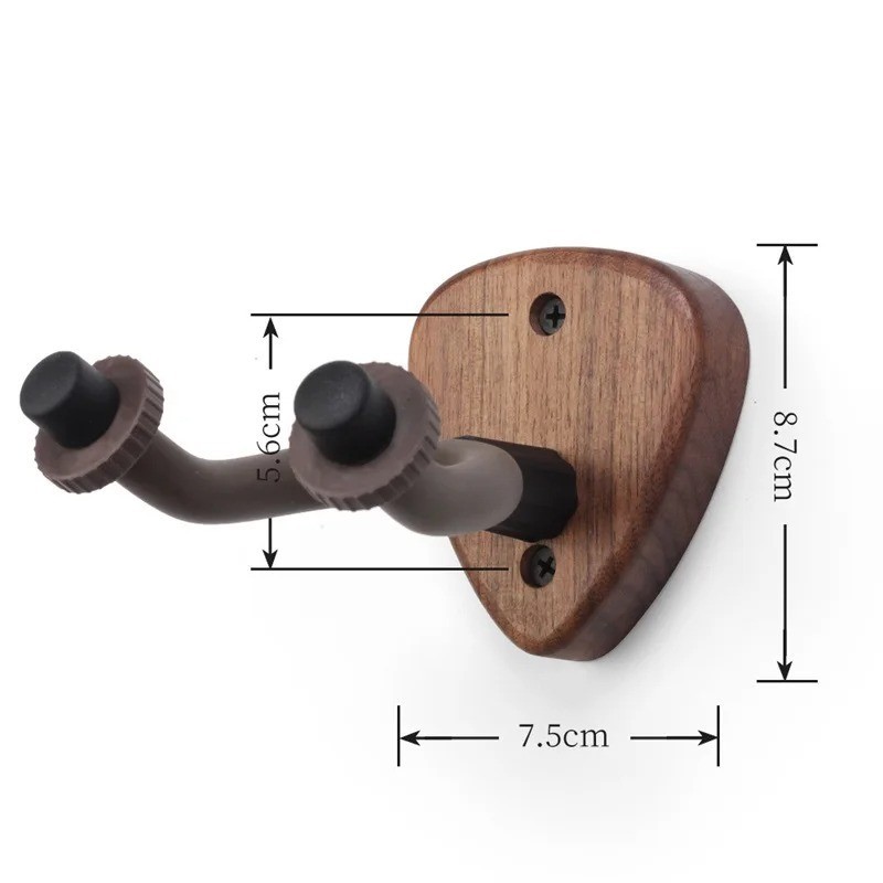 Walnut Guitar Wall Mount Hanger Holder Hook Adjustable Universal Stand