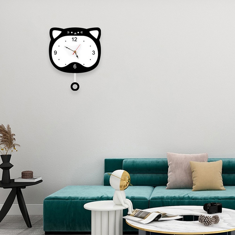 Acrylic Decor Quiet Environment Battery Powered Clock Easy Maintenance