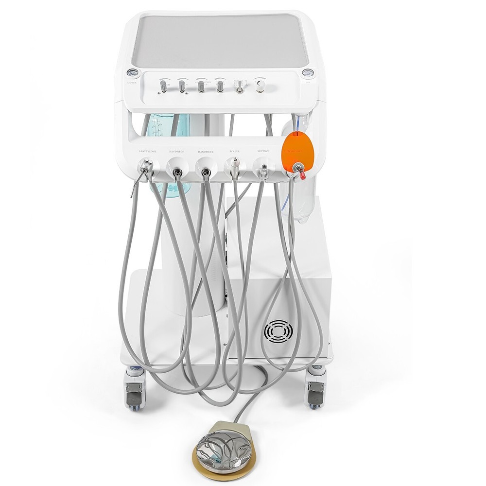 Dental Unit Chair Computer Controlled P10 Blue /Moblie Delivery Unit Compressor