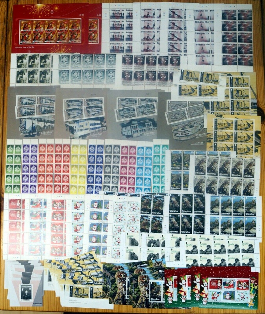 WHOLESALE: 10 x YEARSET 2020 GIBRALTAR MNH COMPLETE: FACE VALUE = GBP 901.30