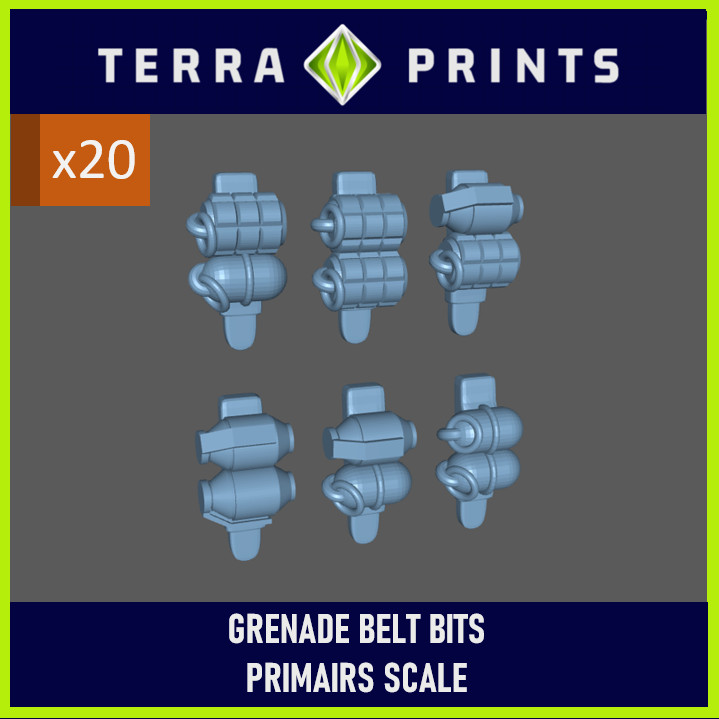 GRENADE BELT Bits - MODEL Bit (20x) - compatible with sm marines