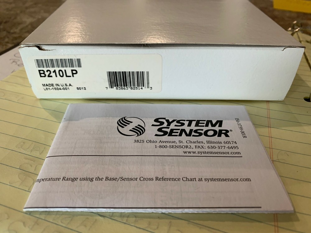 System Sensor B210LP Plug-in Detector Base