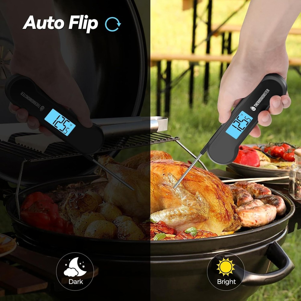 Instant Read Digital Meat Thermometer, ±0.5℉ Precision, Black Kitchen Gadget