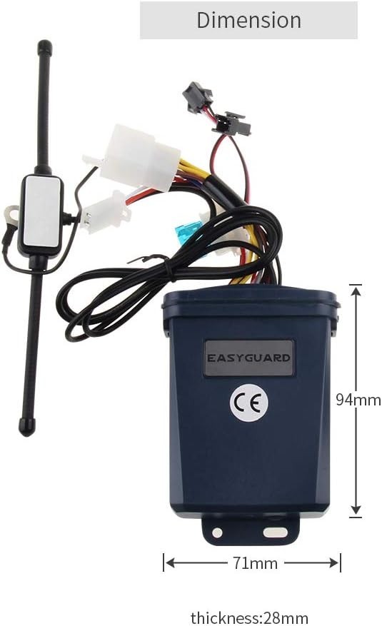 2-Way Motorcycle Alarm System with LCD Display & Rechargeable Remote