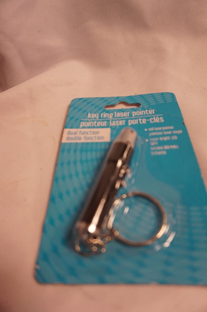 Key Ring Laser Pointer DUAL FUNCTION BRIGHT LED LIGHT
