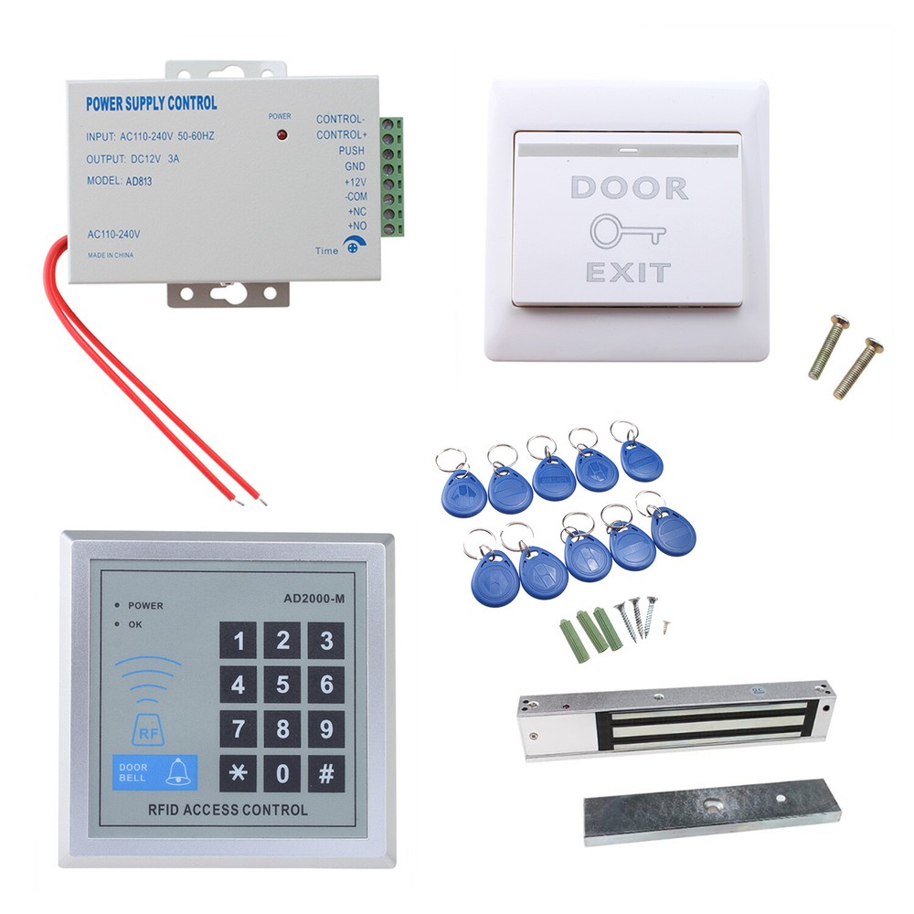 RFID Electronic Magnetic Door Lock Security Access Control System Maglock Set