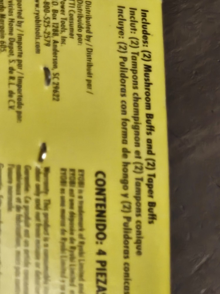 2 Pack Ryobi A92404 4 PC Contour Buff Buffer Set for 18V Drill / Impact Driver