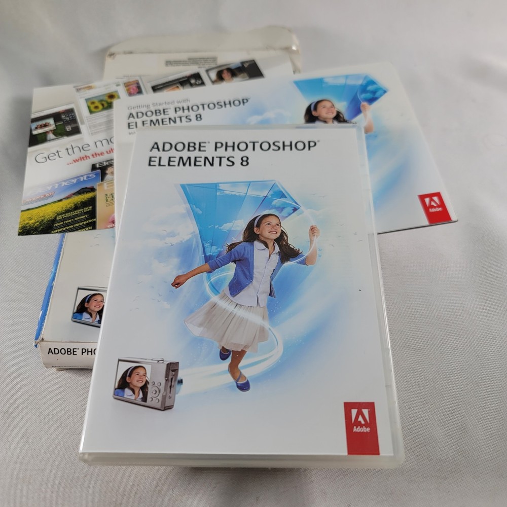 Adobe Photoshop Elements 8 Software Disc Mac Photo Image Editing Works w iPhoto