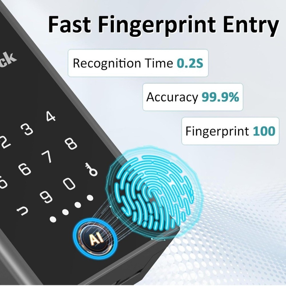 Fingerprint Key Lock Box with Code, Wireless Digital Lock Box with Bluetooth APP