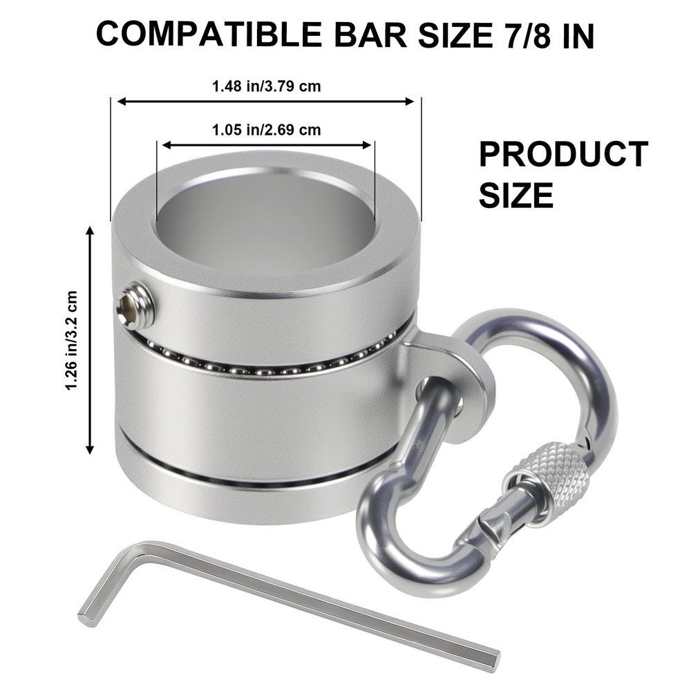 Sleever Bar Lock Collar 7/8, Sleever Bar Lock Collar with Tethering Attachmen...