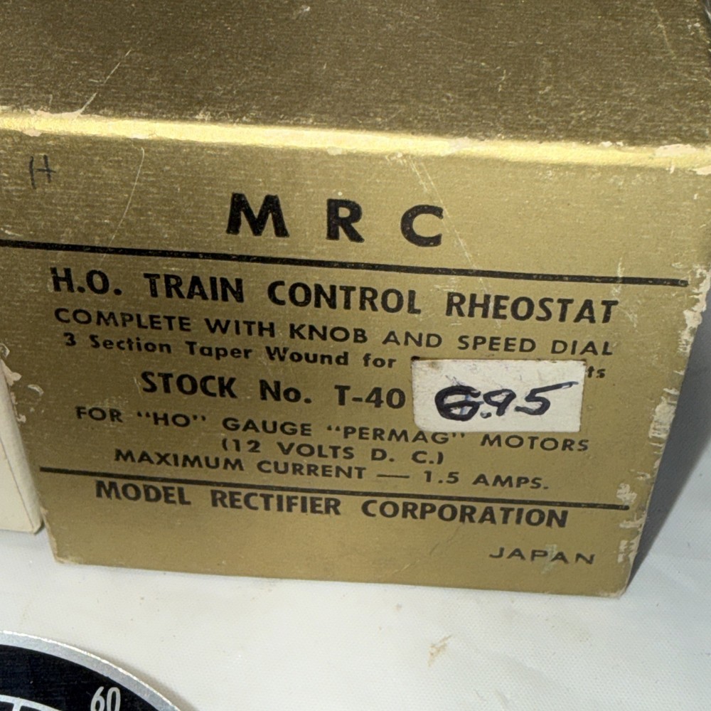 MRC N Scale Rheostat Model Rectifier Controller T-40 NOS