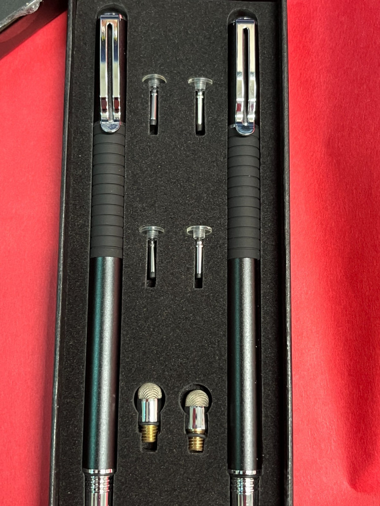 MEKO HIGH SENSITIVITY STYLUS, 2 PACK WITH REPLACEMENT TIPS, BLACK