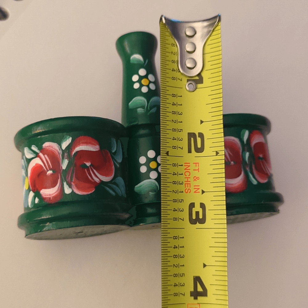 Vintage hand painted floral container Hungary