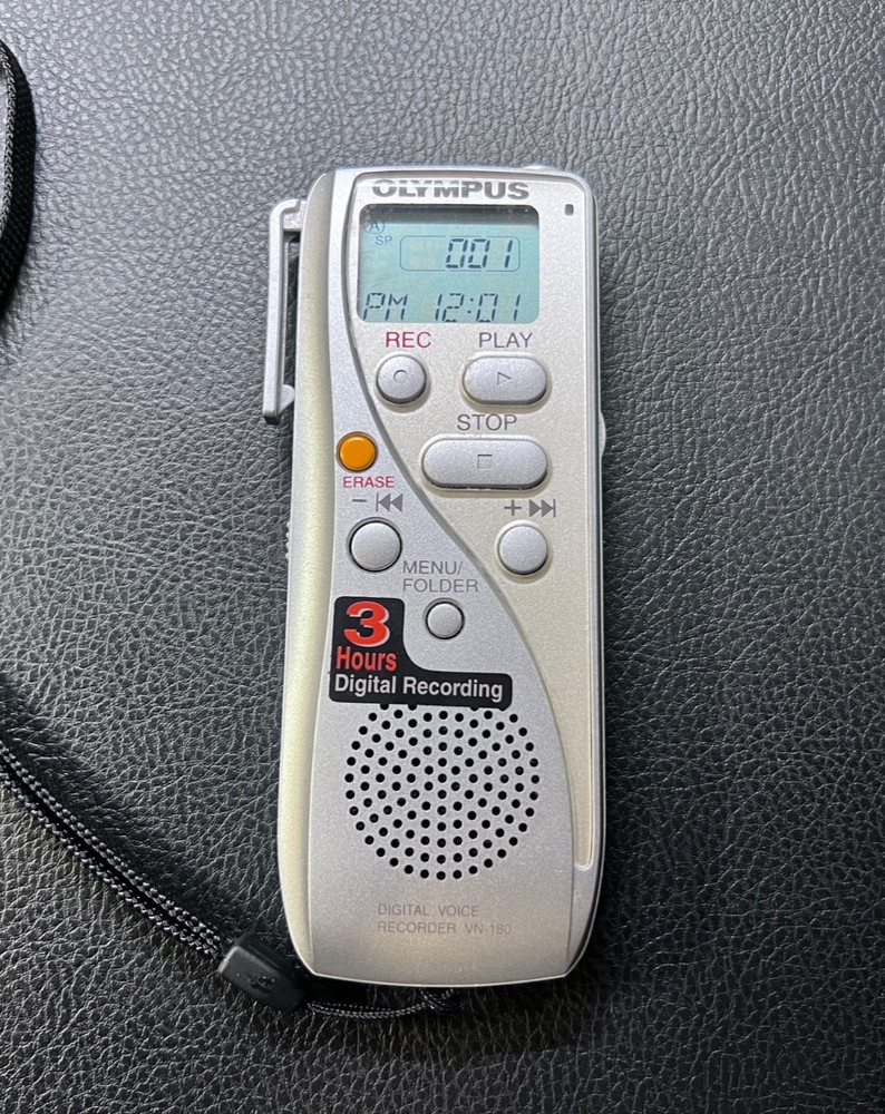 Olympus VN-180 Handheld Digital Voice Recorder 3 Hour - Tested Working