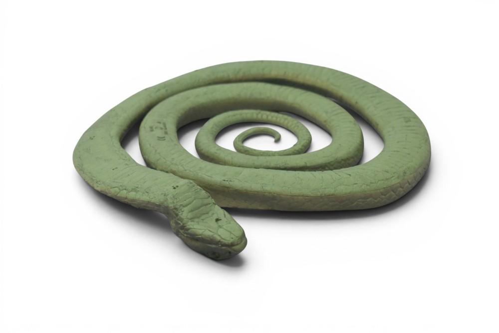 Python Snake, Hand Painted Hard Rubber, Realistic Reptile, Realistic Toy 72 Inch