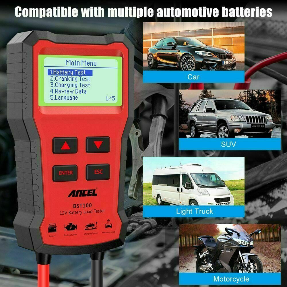 ANCEL BST100 Battery Load Tester Cranking Charging Test Battery Diagnostic Tool