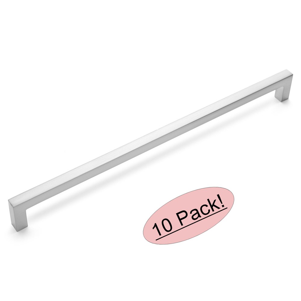 *10 Pack* Cosmas Cabinet Hardware Satin Nickel Modern Handle Pull #14777-256SN