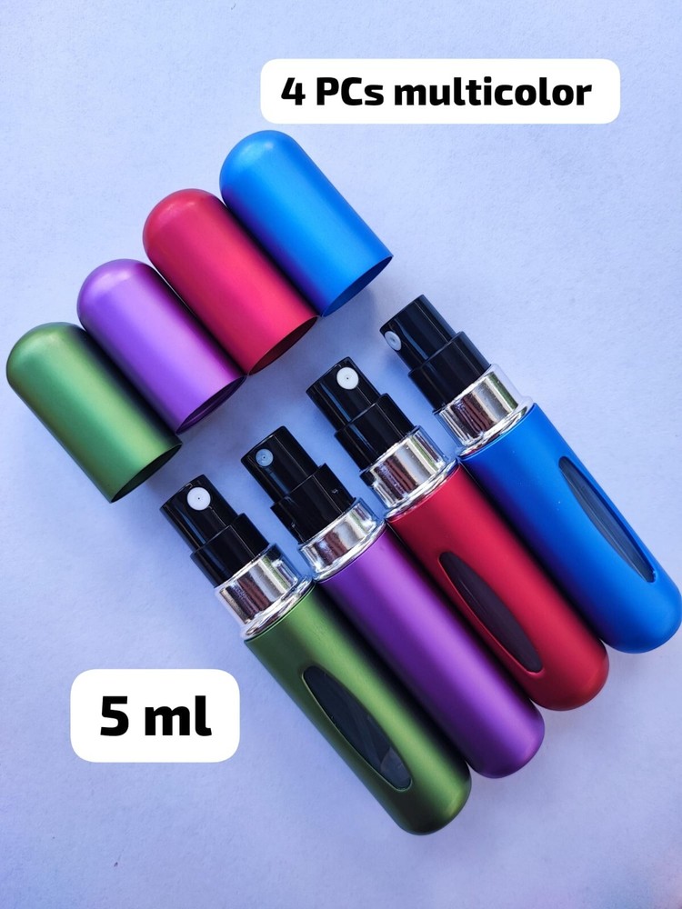 Perfume Atomizer Bottle- Portable Mini Refillable Spray Pump 5ml (4 PCs)