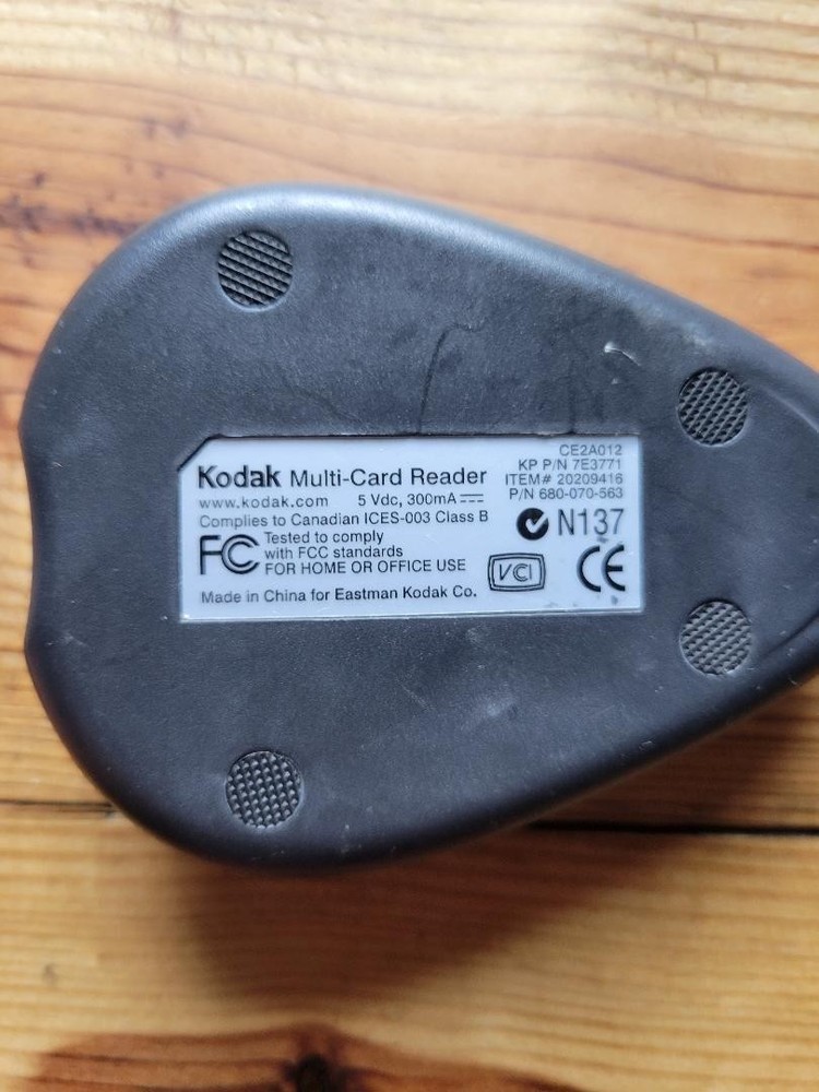 Kodak Multi Card Reader Tested Working CE2A012 Early 2000s Retro