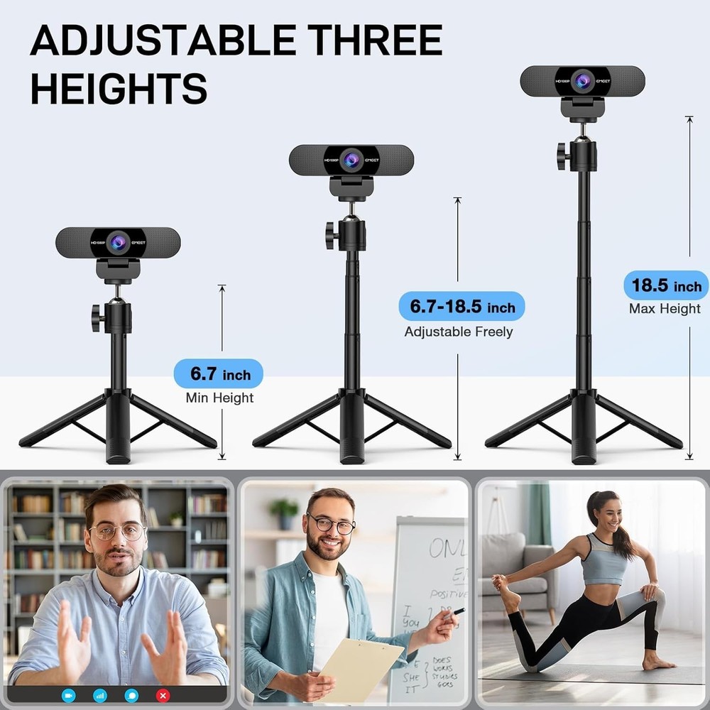 Adjustable Height Mini Tripod for C960 Webcam