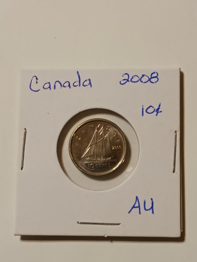 CANADA DIME 2008 AU BEAUTIFUL COIN!