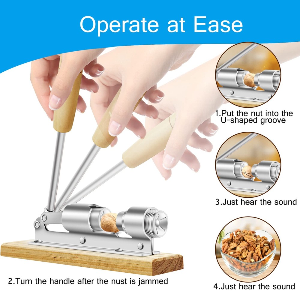 Nutcrackers for Nuts Nut Crackers for Pecans Heavy Duty Nut Cracking Tools Ad...