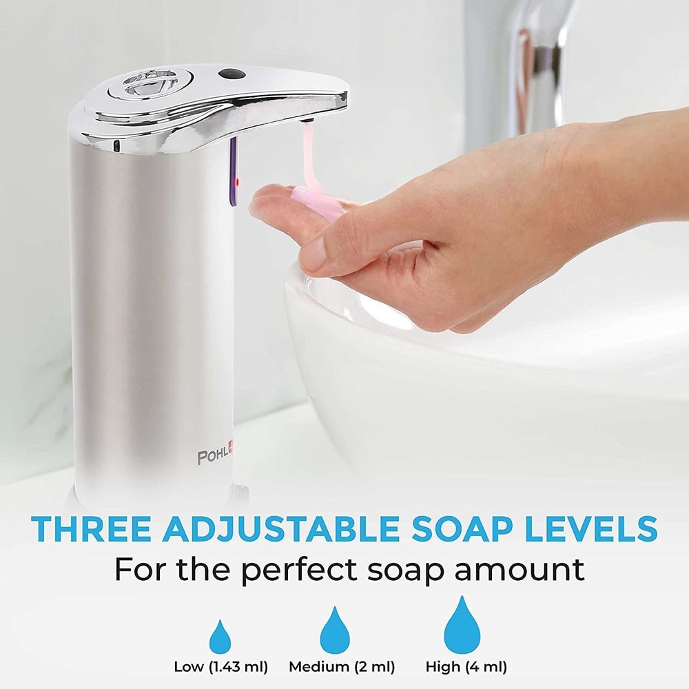 POHL SCHMITT Premium Automatic Silver Soap Dispenser Touchless NEW
